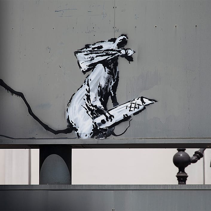 Banksy's 'Box Cutter Rat'