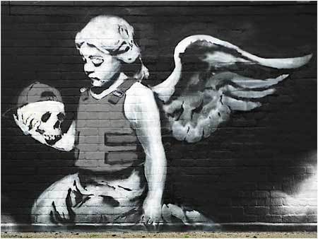 Banksy's 'Fallen Angel'