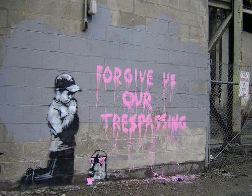 Banksy's 'Forgive Our Trespassing'