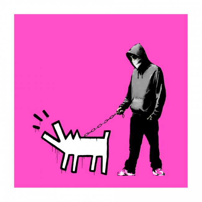 Banksy's 'Choose Your Weapon (Bright Pink)'