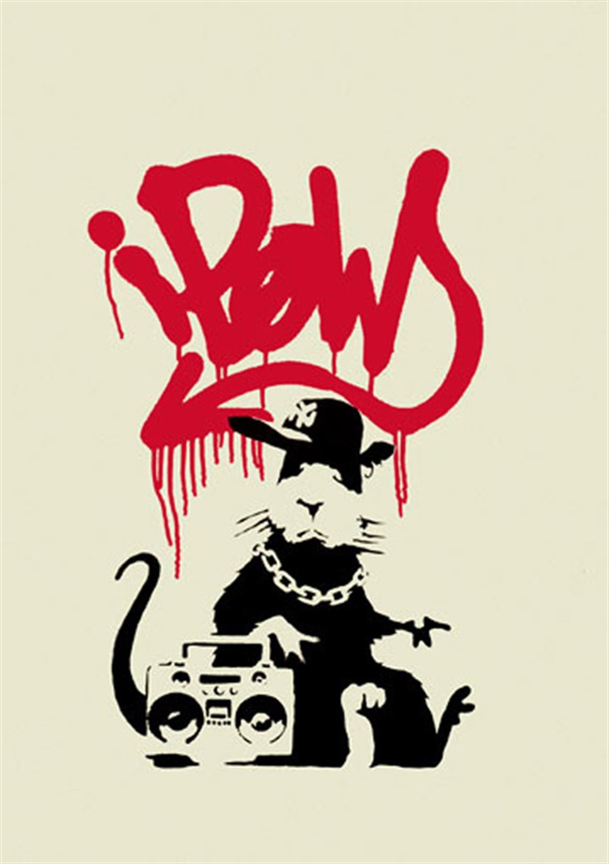 Banksy's 'Gangsta Rat (Red)'