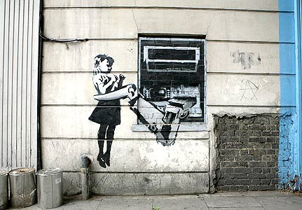 Banksy's 'Cash Machine Girl'