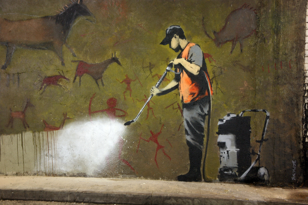 Banksy's 'Cave Painting Removal'