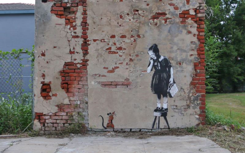 Banksy's 'Girl and Mouse'