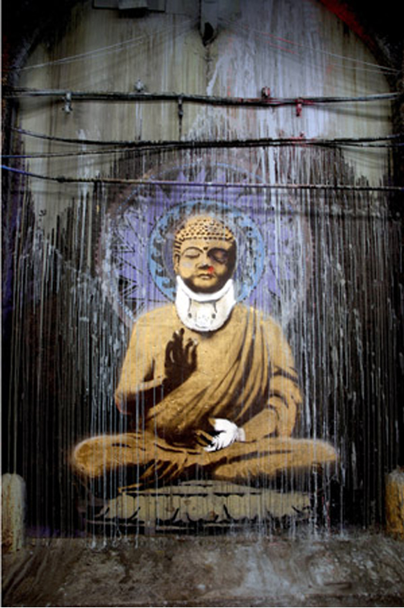 Banksy's 'Injured Buddha'