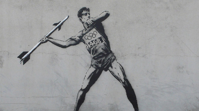 Banksy's 'Javelin Thrower'