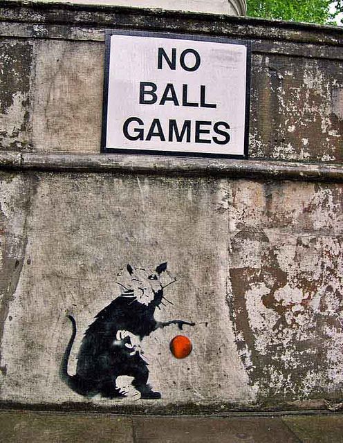 Banksy's 'No Ball Games Rat'