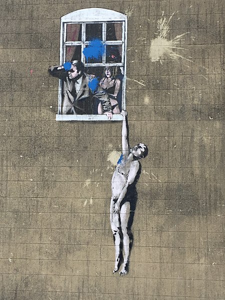 Banksy's 'Well, Hung Lover'
