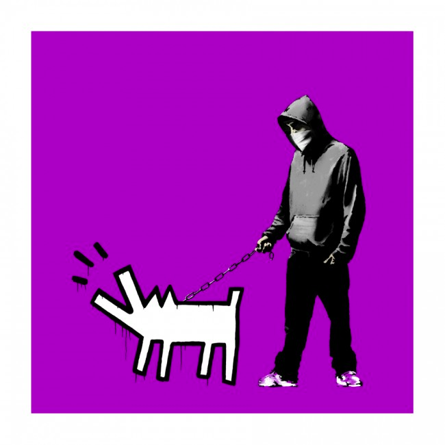 Banksy's 'Choose Your Weapon (Bright Purple)'
