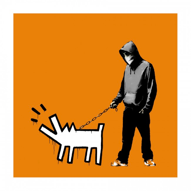 Banksy's 'Choose Your Weapon (Dark Orange)'
