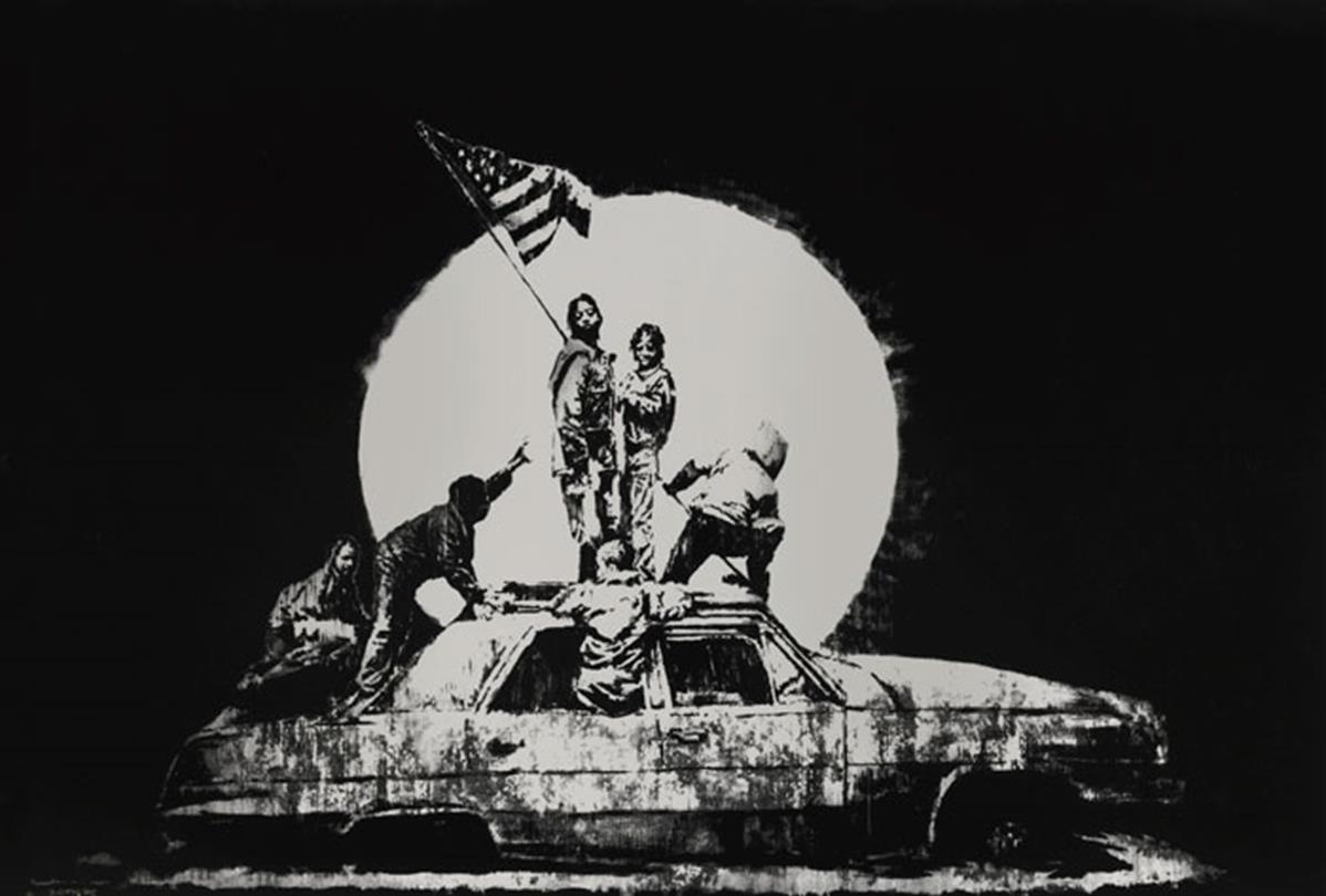 Banksy's 'Flags (Silver)'